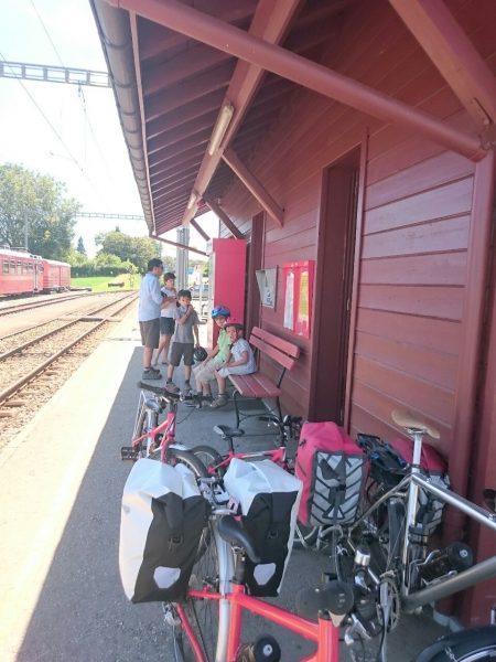 High speed train boarding.